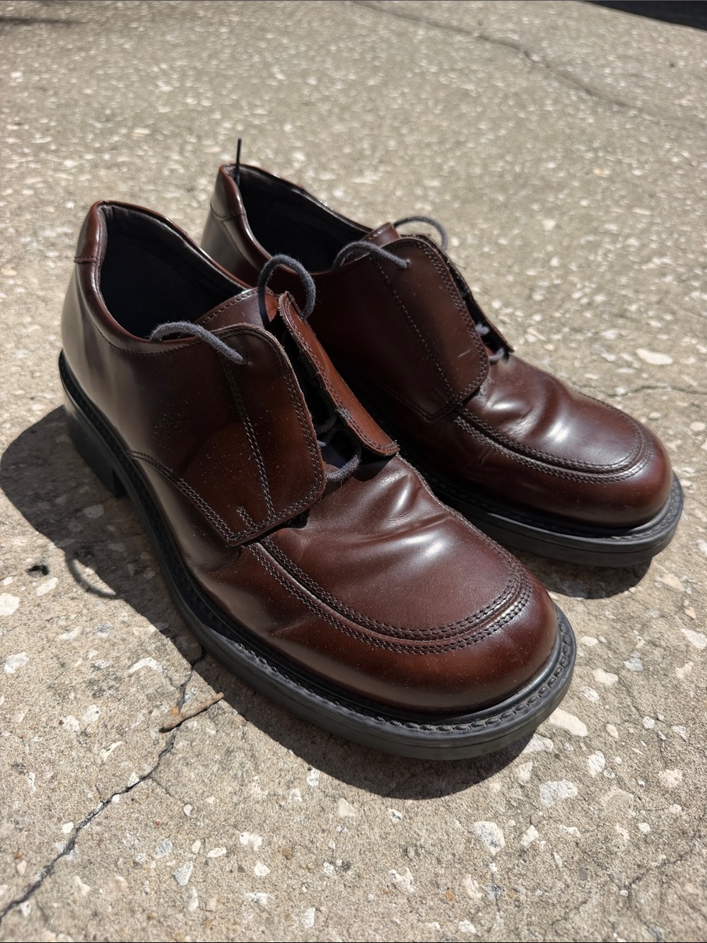 Brown leather shoes